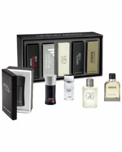 Giorgio Armani 5pc Fragrance Mini Set For Men Cologne & Aftershave