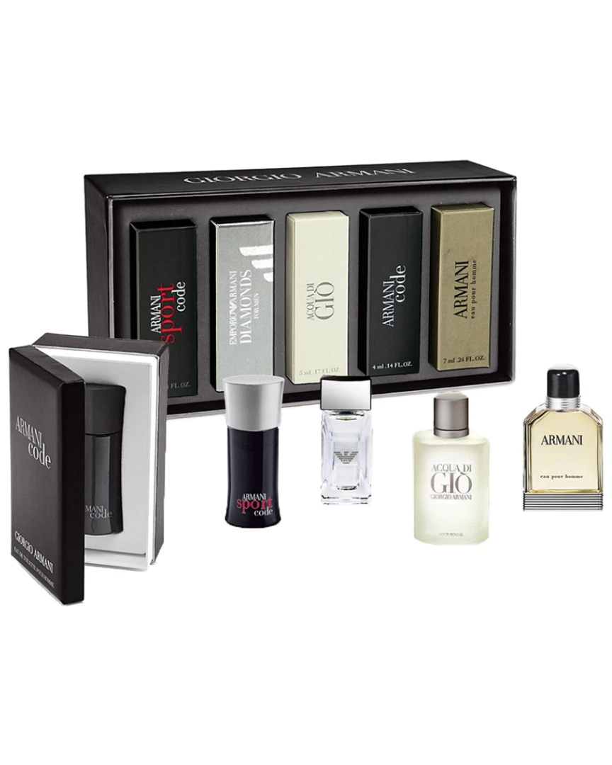 Giorgio Armani 5pc Fragrance Mini Set For Men Cologne & Aftershave 1 Giorgio Armani 5pc Fragrance Mini Set For Men Cologne & Aftershave