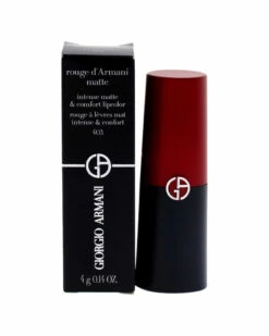 Giorgio Armani 0.14oz Rouge D Armani Matte Lipstick #403 Lucky Red Women Lip & Cheek Makeup