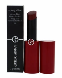 Giorgio Armani 0.1oz #201 Scarlatto Ecstasy Shine Lipstick Women Lip & Cheek Makeup