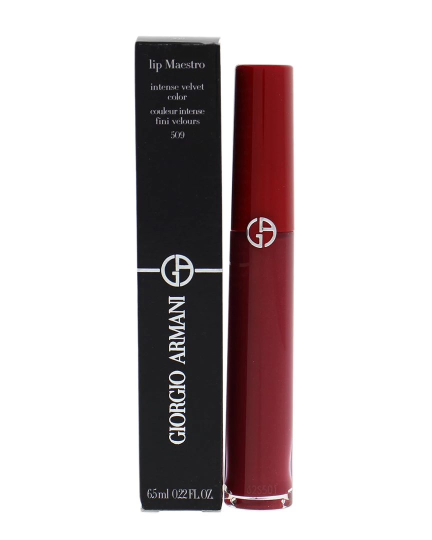 Giorgio Armani 0.22oz #509 Ruby Rude Lip Maestro Intense Velvet Color Women Lip & Cheek Makeup 1 Giorgio Armani 0.22oz #509 Ruby Rude Lip Maestro Intense Velvet Color Women Lip & Cheek Makeup