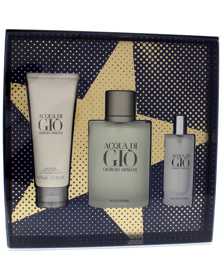 Giorgio Armani Men's 3pc Acqua Di Gio Fragrance Set Cologne & Aftershave 1 Giorgio Armani Men's 3pc Acqua Di Gio Fragrance Set Cologne & Aftershave