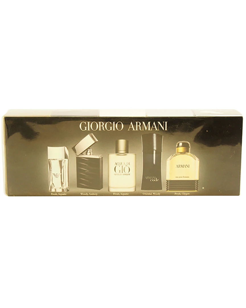 Giorgio Armani Variety Men's 5pc Mini Gift Set Cologne & Aftershave 1 Giorgio Armani Variety Men's 5pc Mini Gift Set Cologne & Aftershave