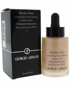 Giorgio Armani Women's 1oz Fair Warm Maestro Glow Nourishing Fusion Makeup SPF 30 Face & Eye Makeup